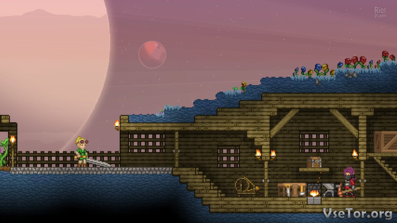 Глитчевская мебель в starbound