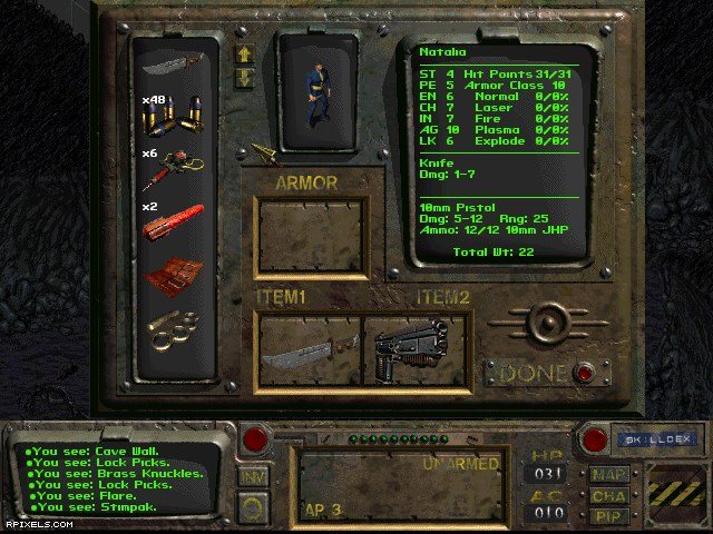 Ошибка при сохранении игры fallout 1